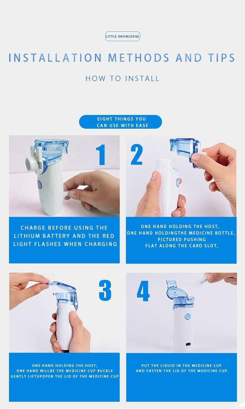 Nebulizer, Nebulizer Machine for Adults, Portable Nebulizer for Kids, Rechargeable Nebulizer with Adjustable Nebulization Rate, FSA HSA Nebulizer Home image number 4