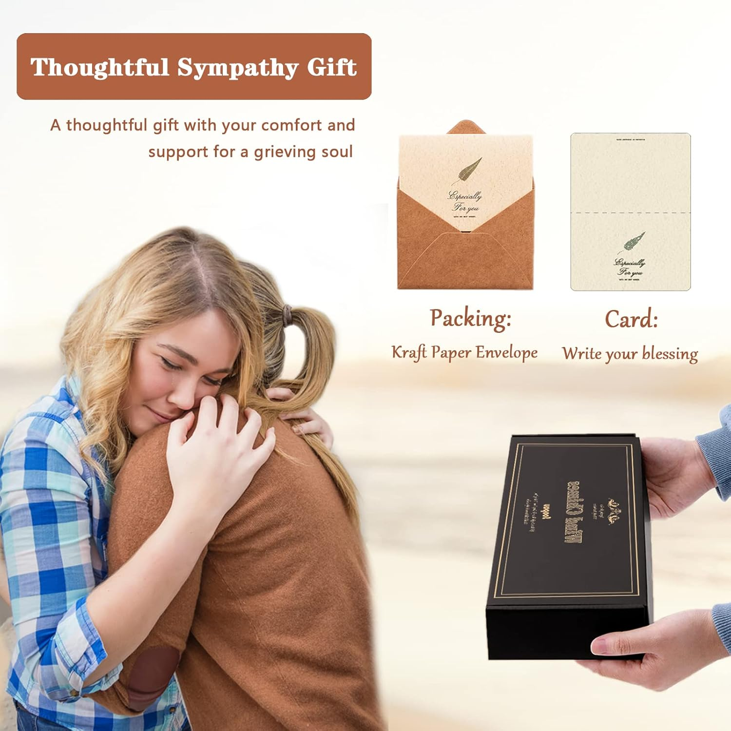 Soopau Memorial Sympathy Wind Chimes, Sympathy Gift Baskets in Memory of a Loved One Mother Father for Memorial/Bereavement/Condolence, 30" Wooden image number 2