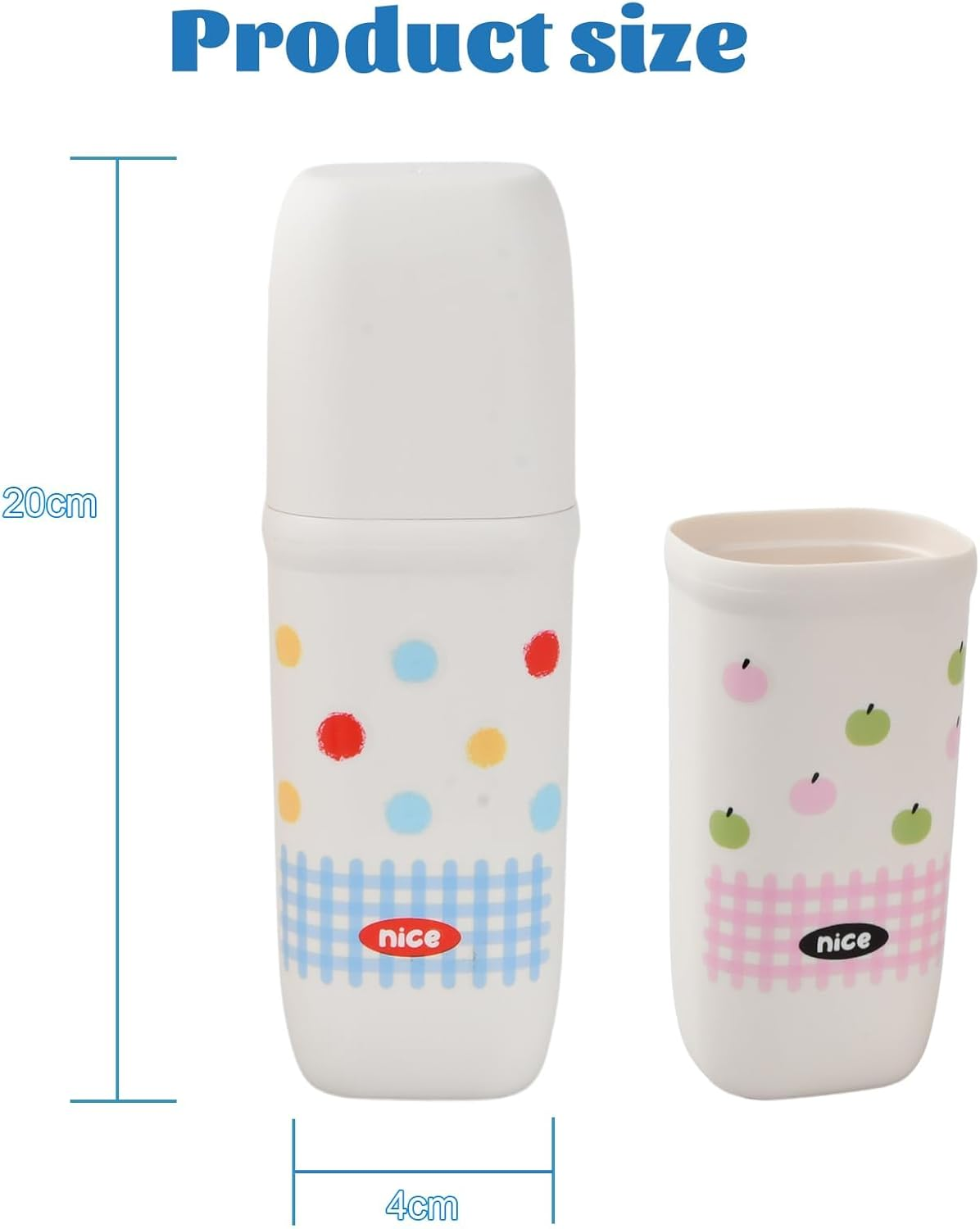 2 Pieces Travel Toothbrush Case,Travel Toothpaste Holder Set, Multifunctional Storage Toothbrush, for Home School Camping Business Trip Bathroom image number 4