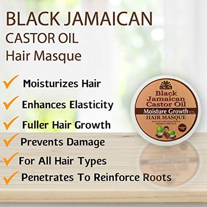 Okay Jamaican Castor Oil Hair Masque, Black, 2 Ounce image number 5