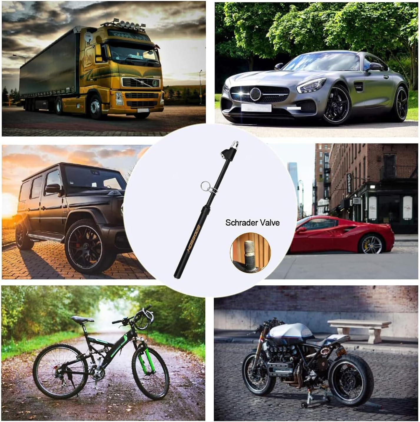 GODESON Tire Pressure Gauge Heavy Duty, Straight-On Dual Head Air Pressure Gauge Range to 150PSI, Semi Truck Tire Air Gauge Suitable for Truck, RV, Bus image number 2