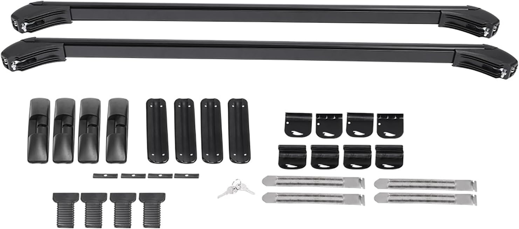 Universal 2X Aluminum Car Roof Rack Bars Carrier with 2 Keys - -, Safe, and Easy to Install image number 2