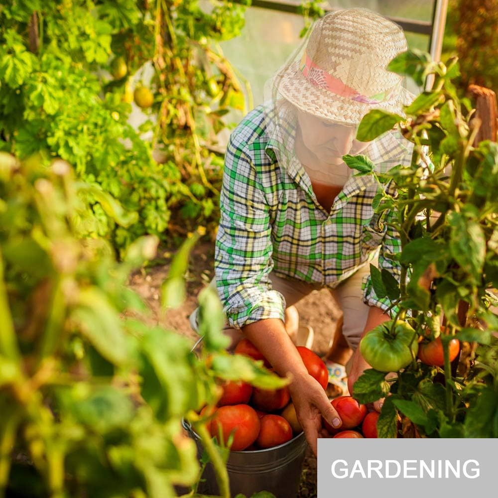 Cinvo Head Net Hat Bug Netting for Bugs, No See Ums, Insects, Gnats & Biting Midges - Spacious Net Room Works over Most Hats - Comes with Free Stock Pouches - Khaki