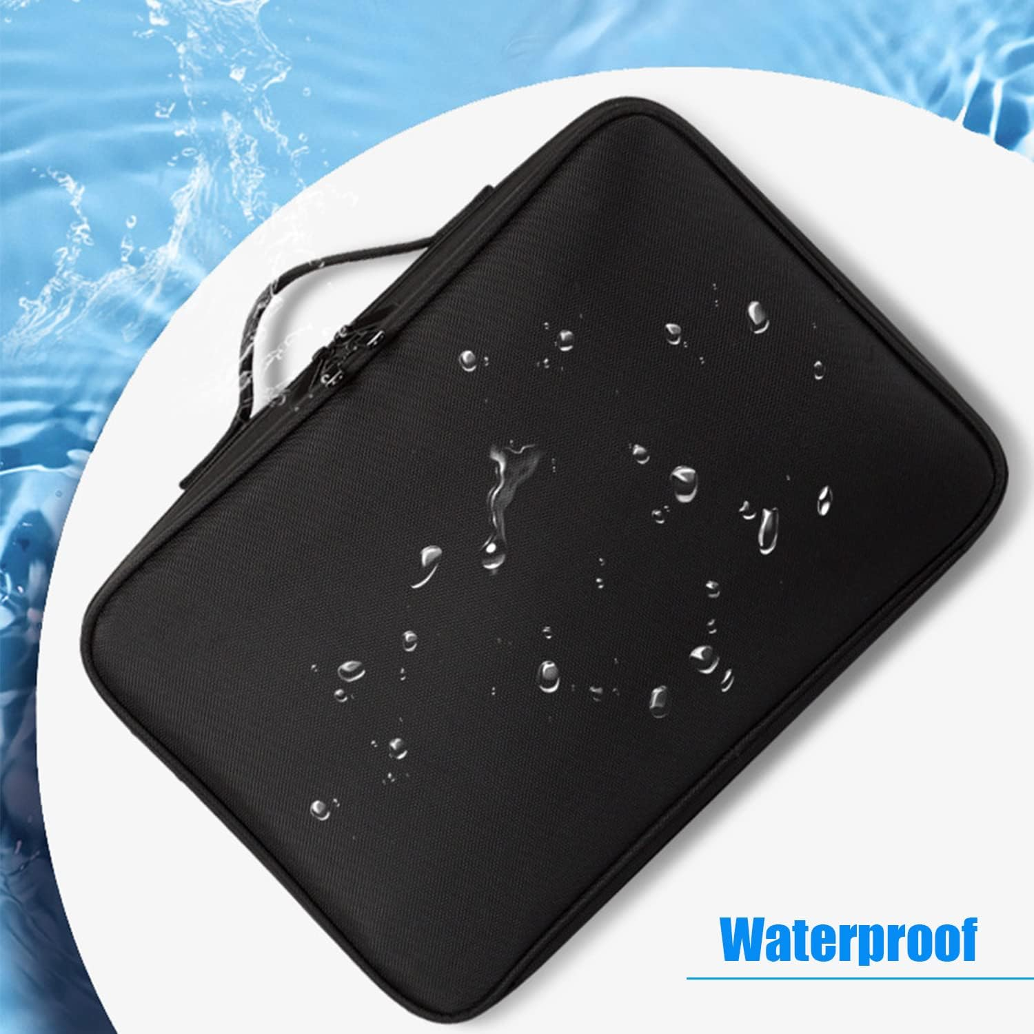 Large Makeup Case, 15.7X11.4X5.1Inch Travel Makeup Bag Makeup Organisers, Professional Cosmetic Case Brush Holder with Brush Slots Adjustable Divider Waterproof Material (XL, Black) image number 2