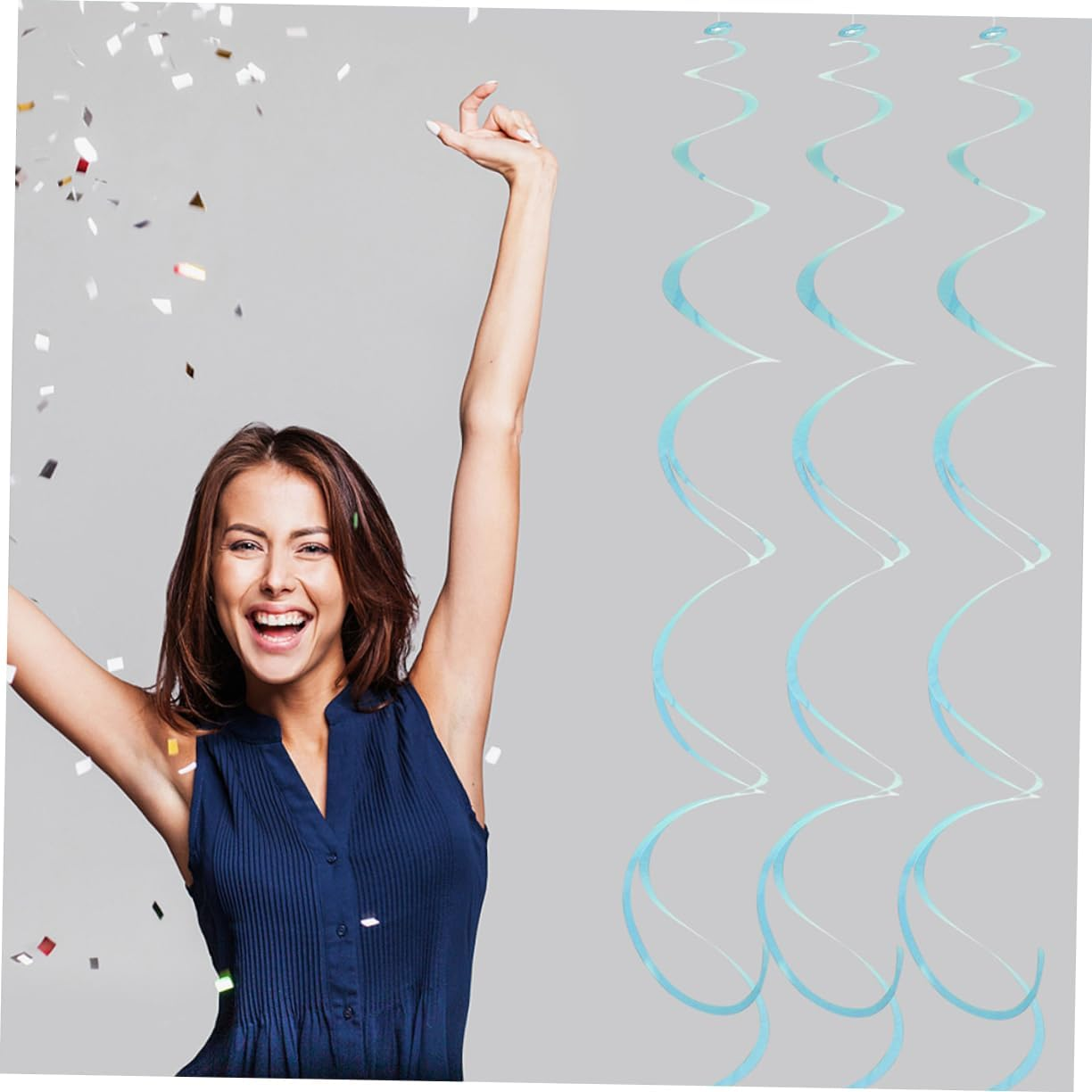 Yardwe 18Pcs Spiral Pendant Wedding Decorations Party Theme Decorations Kit Swirl Hanging for Celebration Decor image number 3