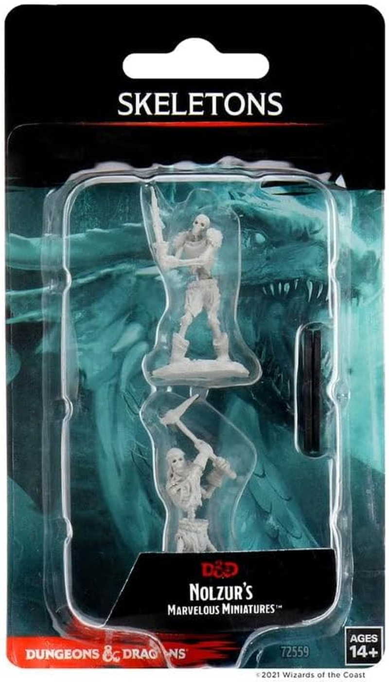 Wizkids WZK72559 Miniatures D&D Nolzurs Marvelous Unpainted Minis Skeletons image number 1