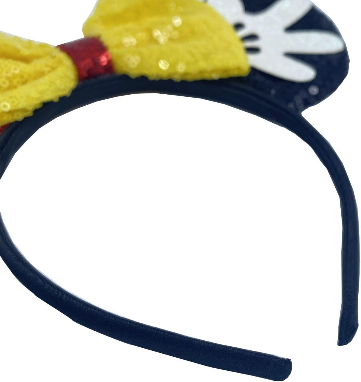 YUESUO Mouse Ears Headband, Sequin Bow Hair Hoop Set of 2 Pcs Headband Mouse Party Decoration Costume Ears Headband for Children Women Girls