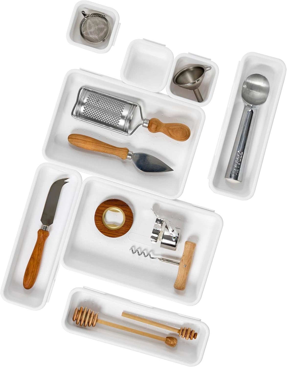 Made Smart 59001 Value 8-Piece Interlocking Bin Pack | VALUE COLLECTION | Customizable Multi-Purpose Storage | Durable | Easy to Clean | Bpa-Free White image number 6