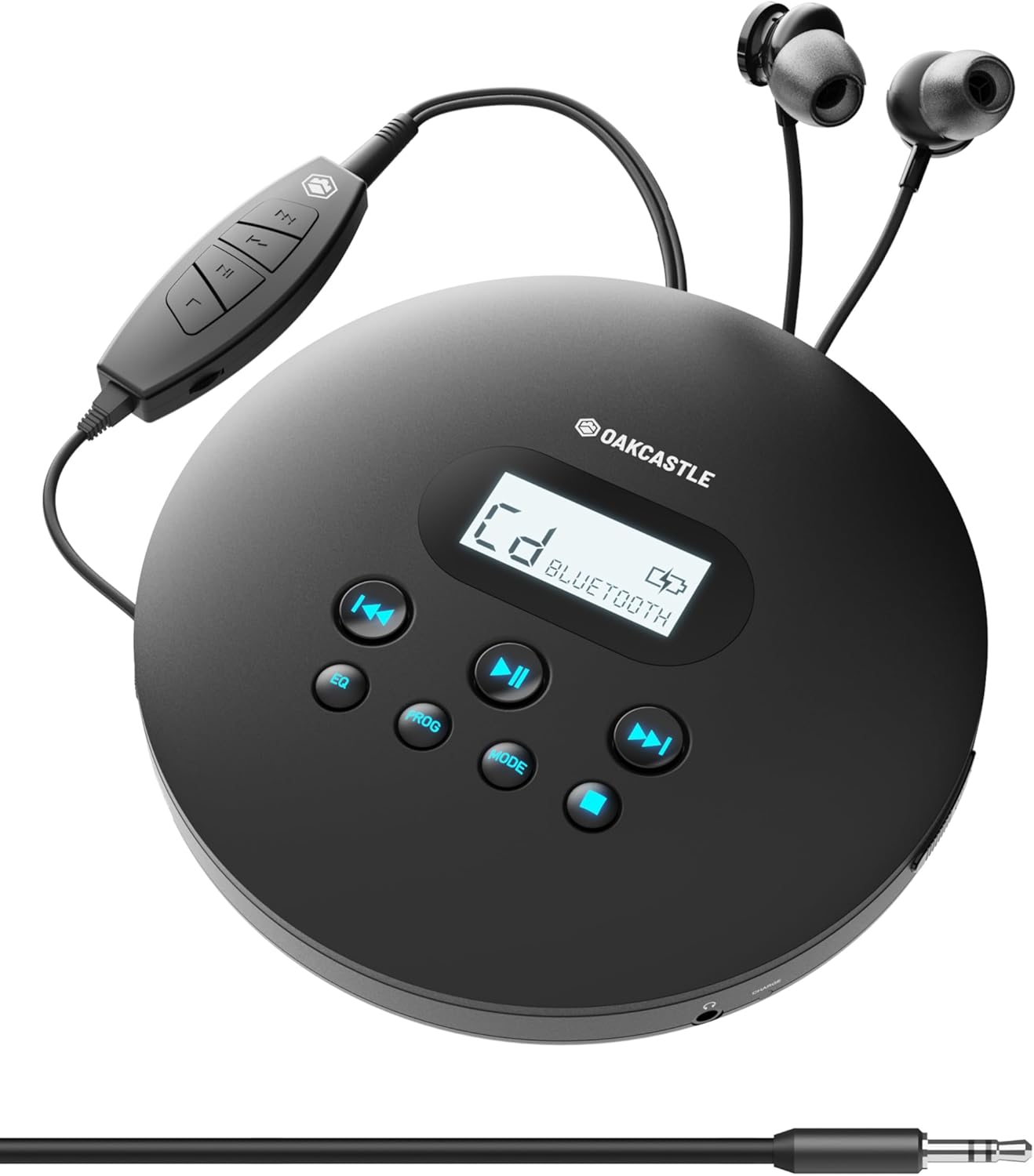 Majority Oakcastle CD100 Bluetooth Portable CD Player - Black image number 1