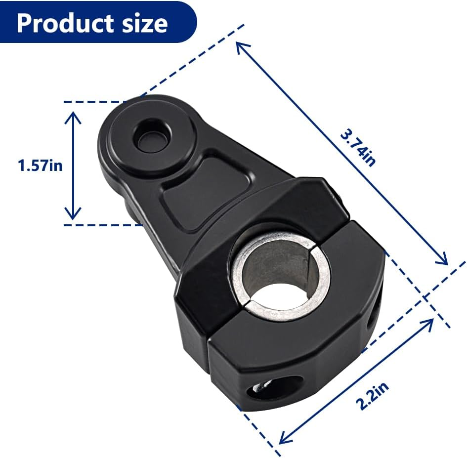 2 Inch Pivot Handlebar Risers Universal Motorcycle for 7/8" (22Mm) Bar Clamps, 2 in Universal Motorcycle Handlebar,Pivoting Handlebar Clamp Risers for 7/8" or 1 1/8 28Mm (Black) 2 PCS - Silvery image number 4