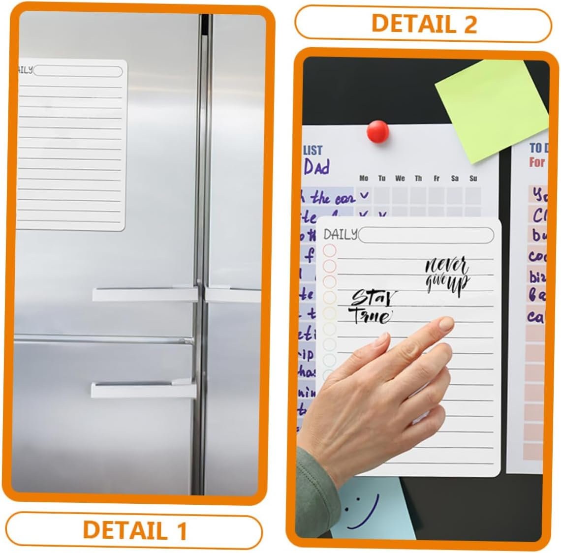 NAMOARLY Planner Acrylic Board Daily Schedule Planner Memo Planner for Fridge Magnetic Dry Erase Plan Board Whiteboard for Fridge Erasable Magnetic Board image number 1