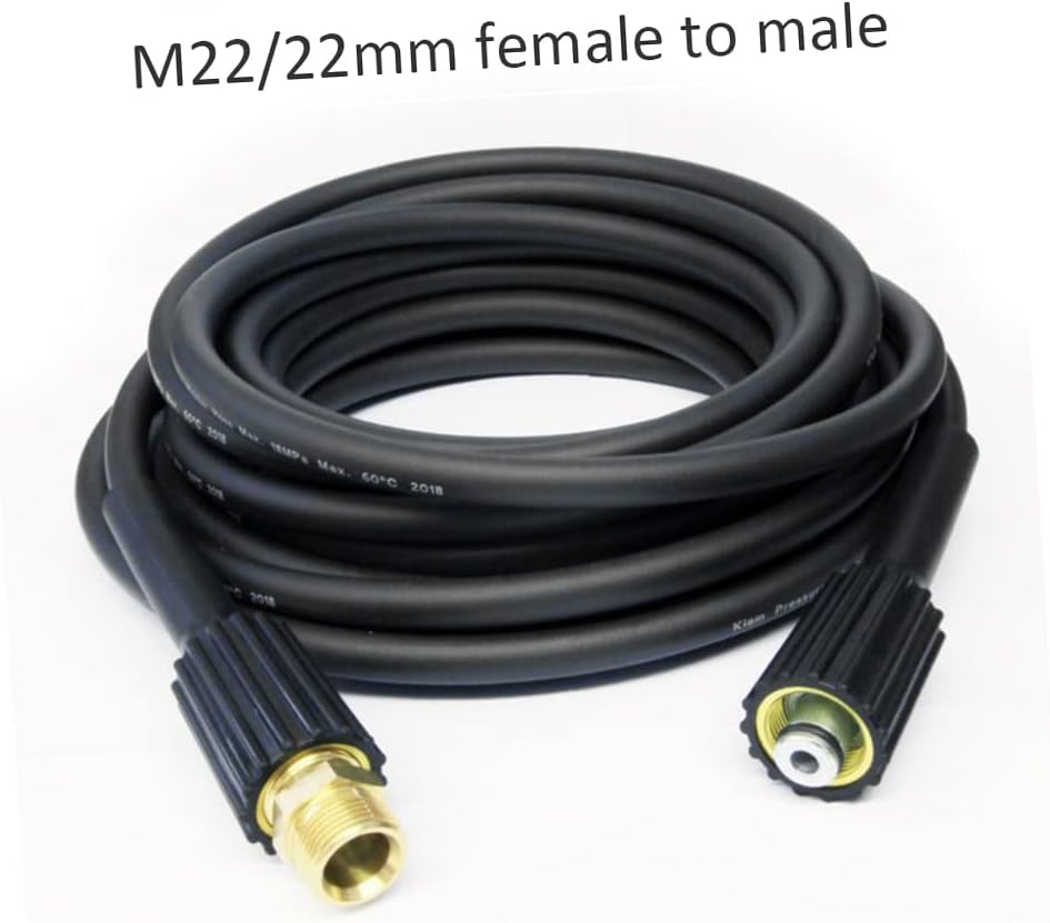 Jet Ejector, Eacam 10M Extension Hose K Series High Pressure Washer Hose M22 Connector Female to Male image number 1