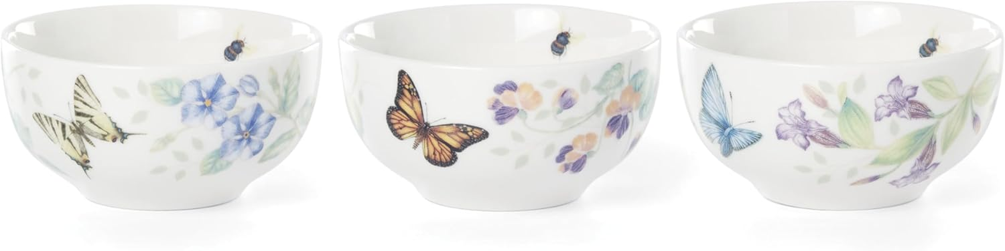 Lenox Butterfly Meadow Kitchen 3-Piece Mini Bowl Set, 1.70 LB, Multi