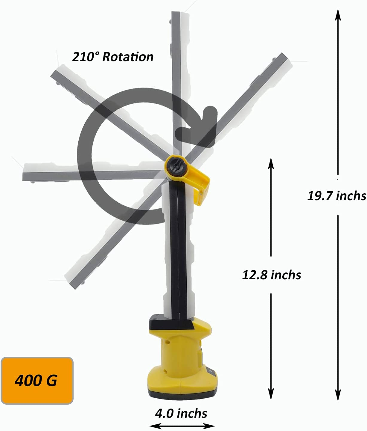 Cordless Work Light, CREVIV Rechargeable Work Desk Lamp, 750 Lumen &times;2 Foldable Double-Sided Lamp, Can Be Used as Trouble Light, Underhood Light，Outdoor Lights. image number 2