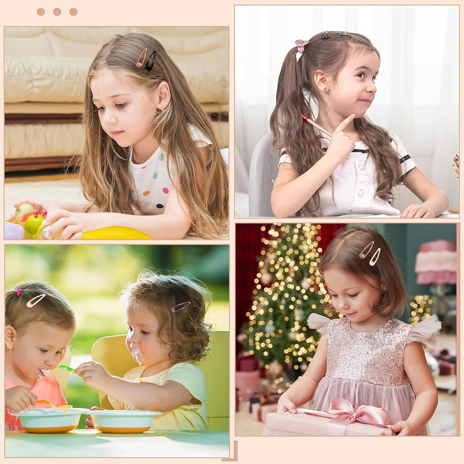 Aikeis 30 Pieces 5 Colors Metal Snap Snap Hair Clips Shiny Look 2 Inch Hair Clips for Women Girls Hair Accessories