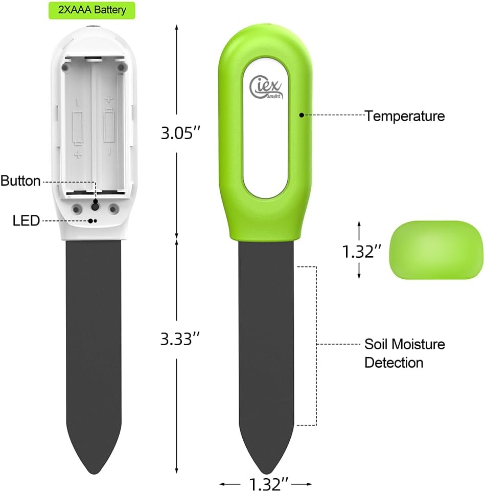Zigbee Garden Soil Moisture & Temperature Meter, Compatible with Tuya Smart App, Home Assistant (ZHA & Zigbee2Mqtt) image number 3