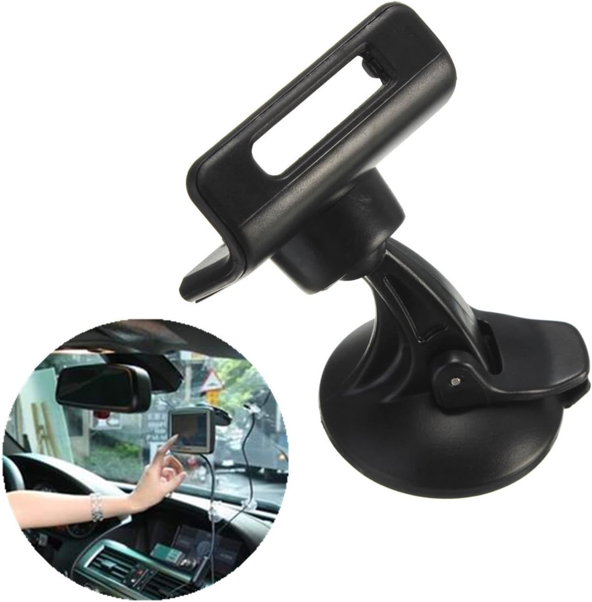 F Fityle Windscreen Car Cradle Mount Holder for Tomtom GO 1015 2405 2435 2050 2505 Black image number 1