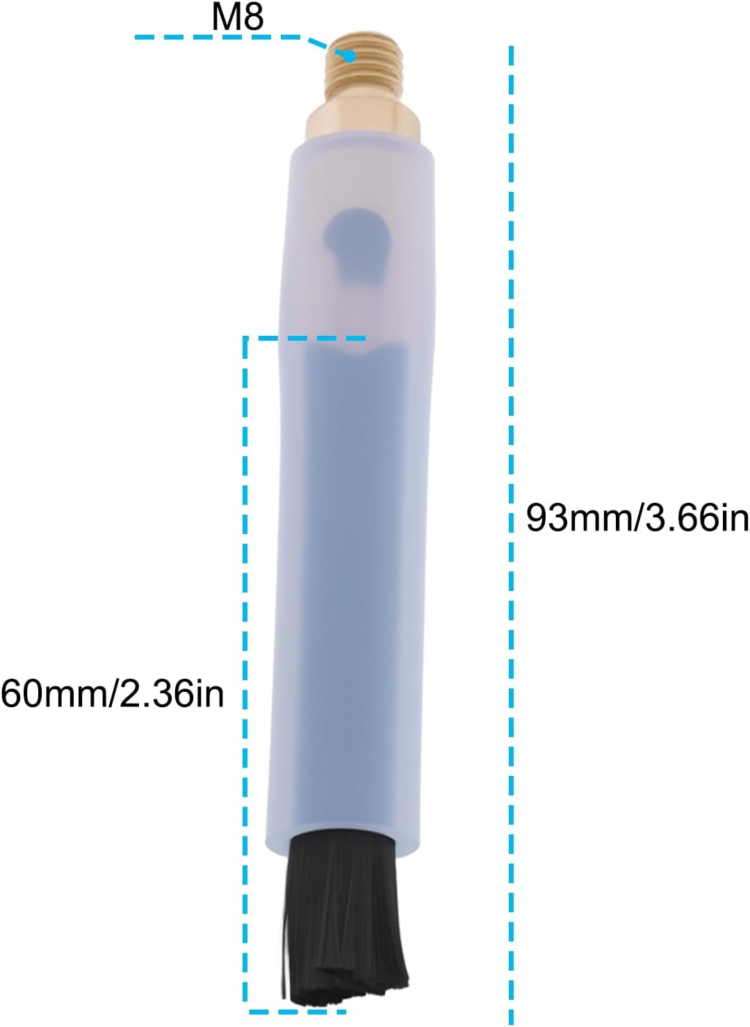 3Pcs M8 Copper Head Weld Brushes for Weld Seam Bead Joint Cleaning Polishing Machine Welding Seam Cleaner image number 5