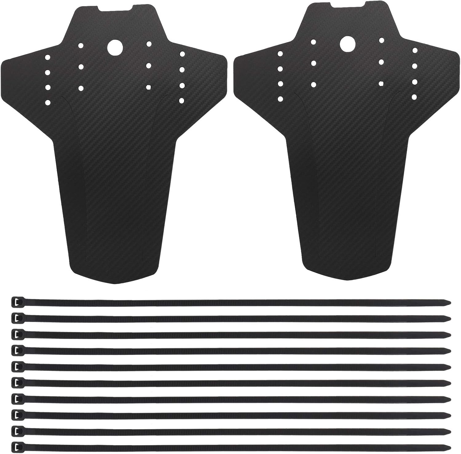 Popuppe 2 PCS Mountain Bike Mudguards Set, Bike Fender, MTB Carbon Fiber Mud Guard Front and Rear Compatible, Mountain Bike Fender Fixed Gear Mudguard for 26", 27.5", 29" Size Mountain Bike image number 6