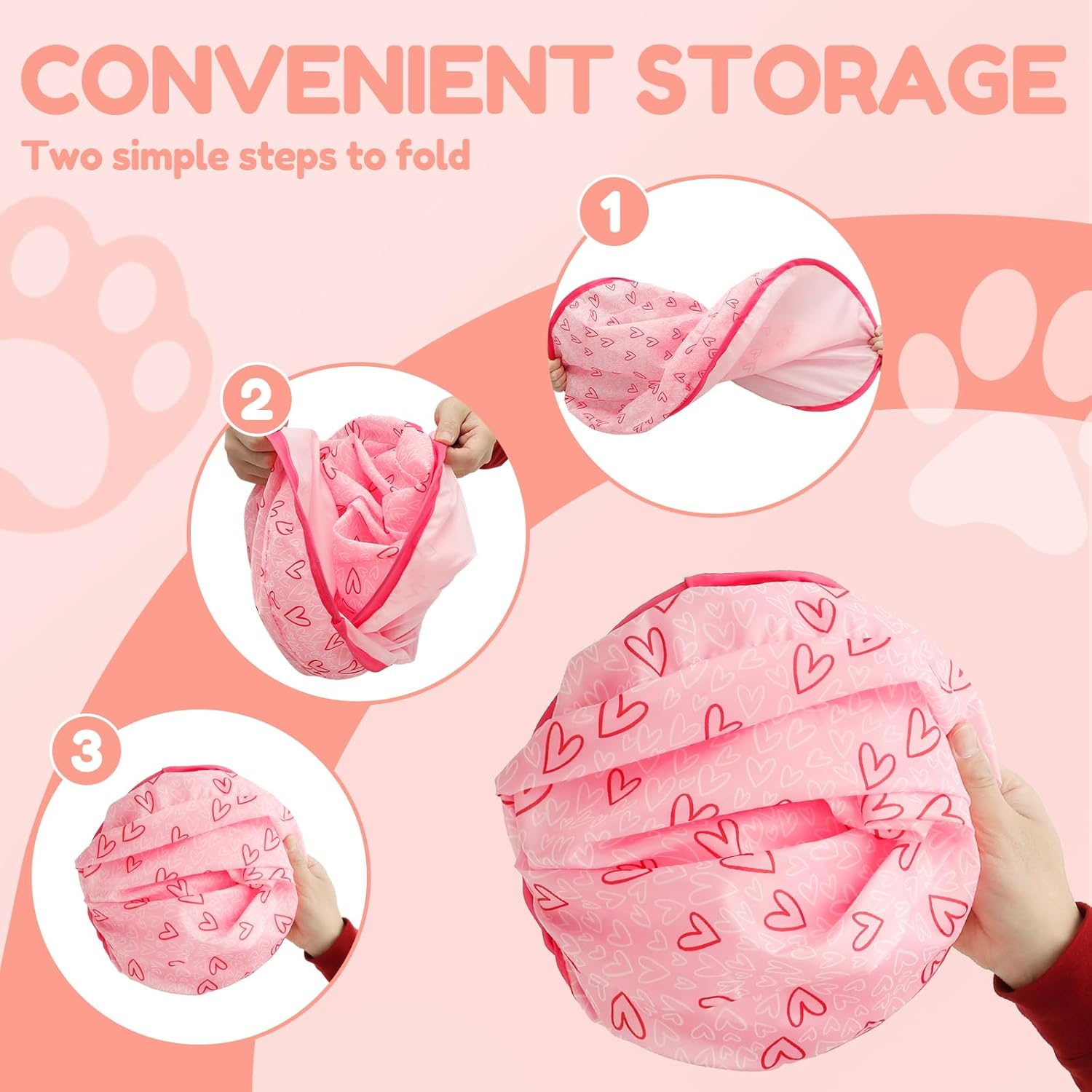 2Pcs Interactive Cat Toy Bag Creative Hide and Seek Cat Mat Toy 72Cm Funny Interactive Cat Toy Washable Cloth Cats Ball Jumping Pouch Cat Toys for Indoor Cat Lover Gift Pouywh(Green+Pink) image number 4