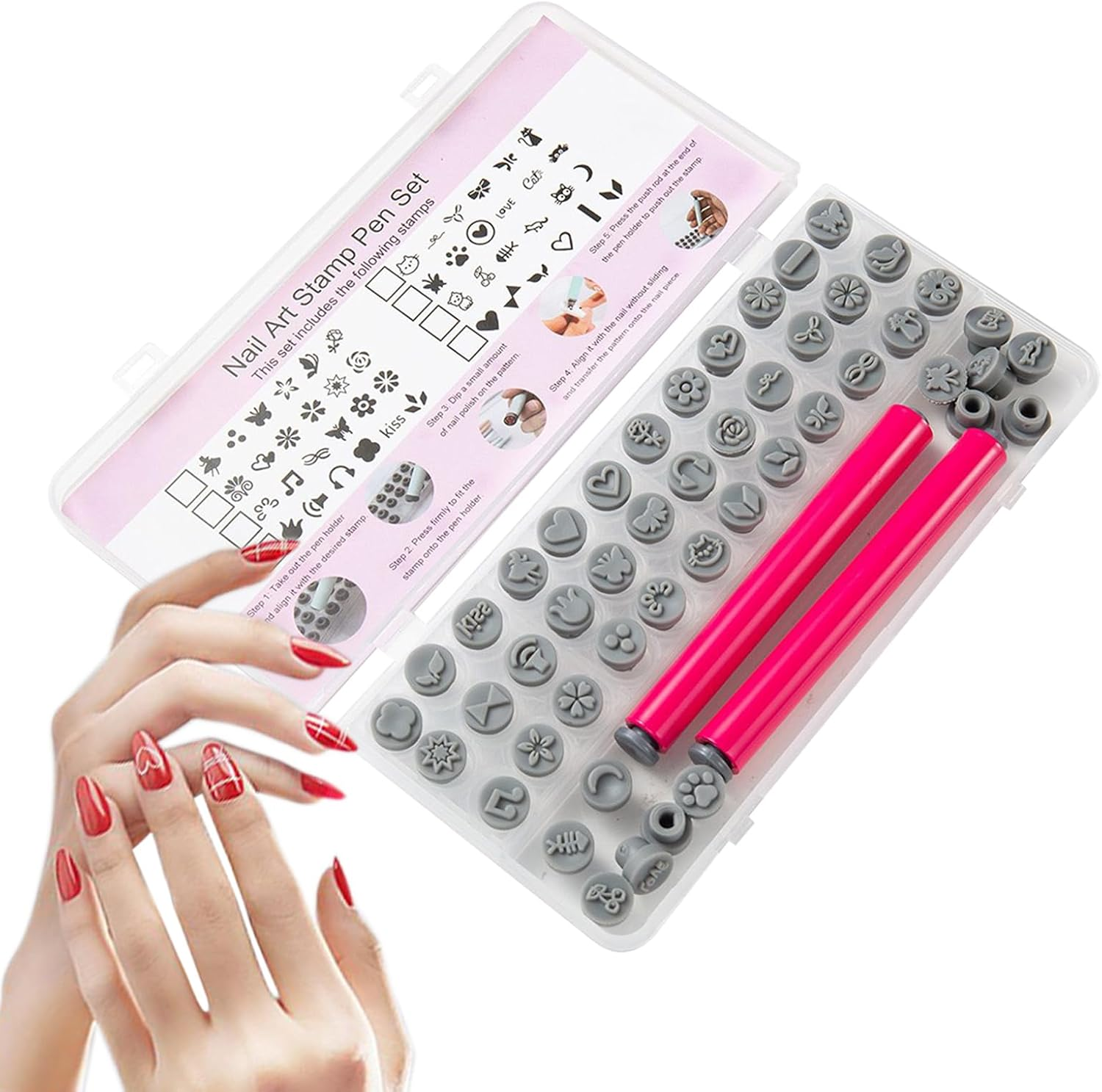 Manicure Design Kit &ndash; Forty Eight Unique Nail Pens, Art Stamper | Versatile Creative Tool Set, Multis Pattern Collection for Home Salon Parties Women Girls Teens Detailed Nail Decoration Painting image number 2