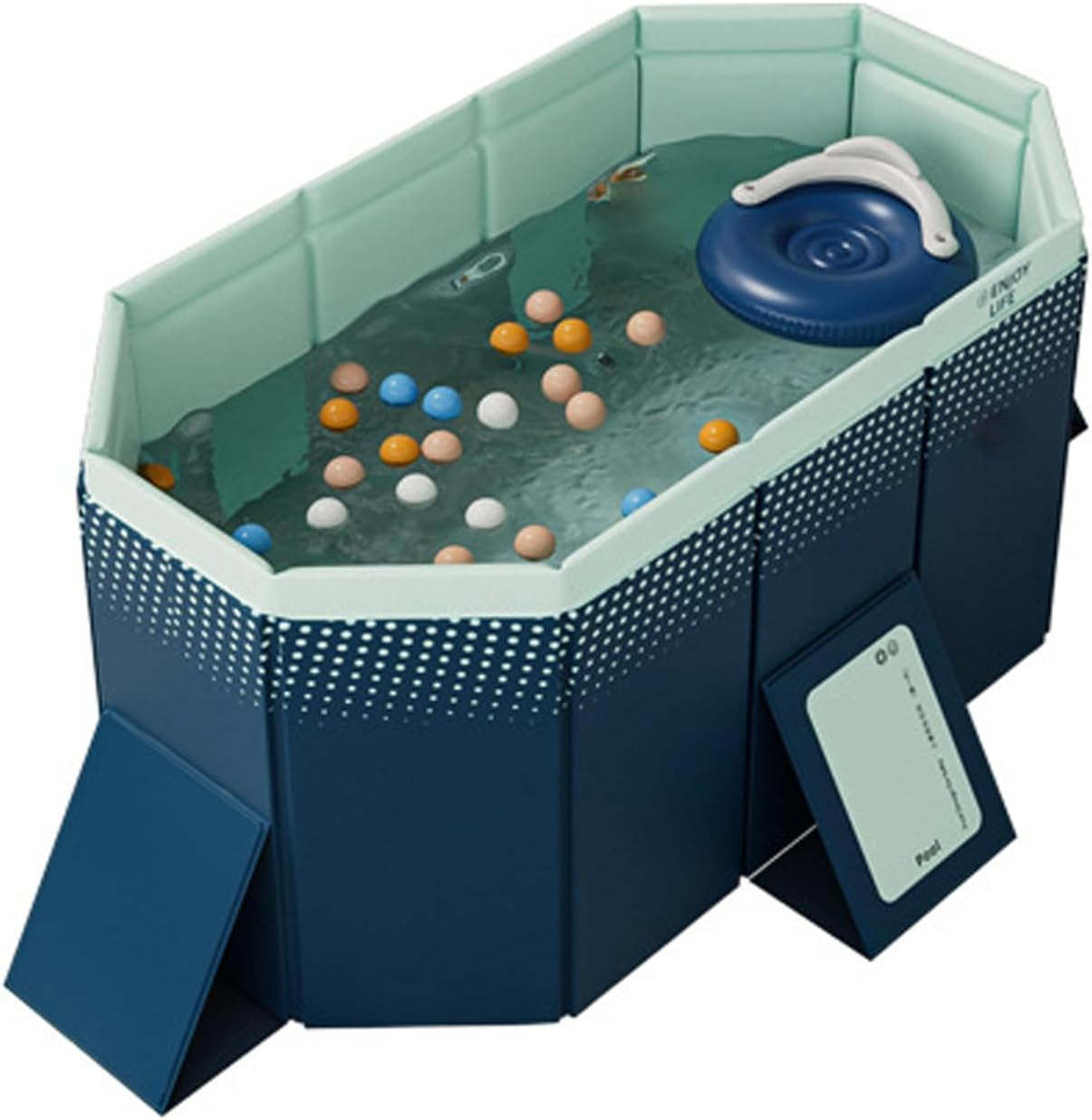 Large Swimming Pool Foldable, 1.6-3M Thicken Wear Resistant Pool Outdoor Non Inflatable No Air Leakage Padding Pool Summer Water Games Party 160Cm image number 1