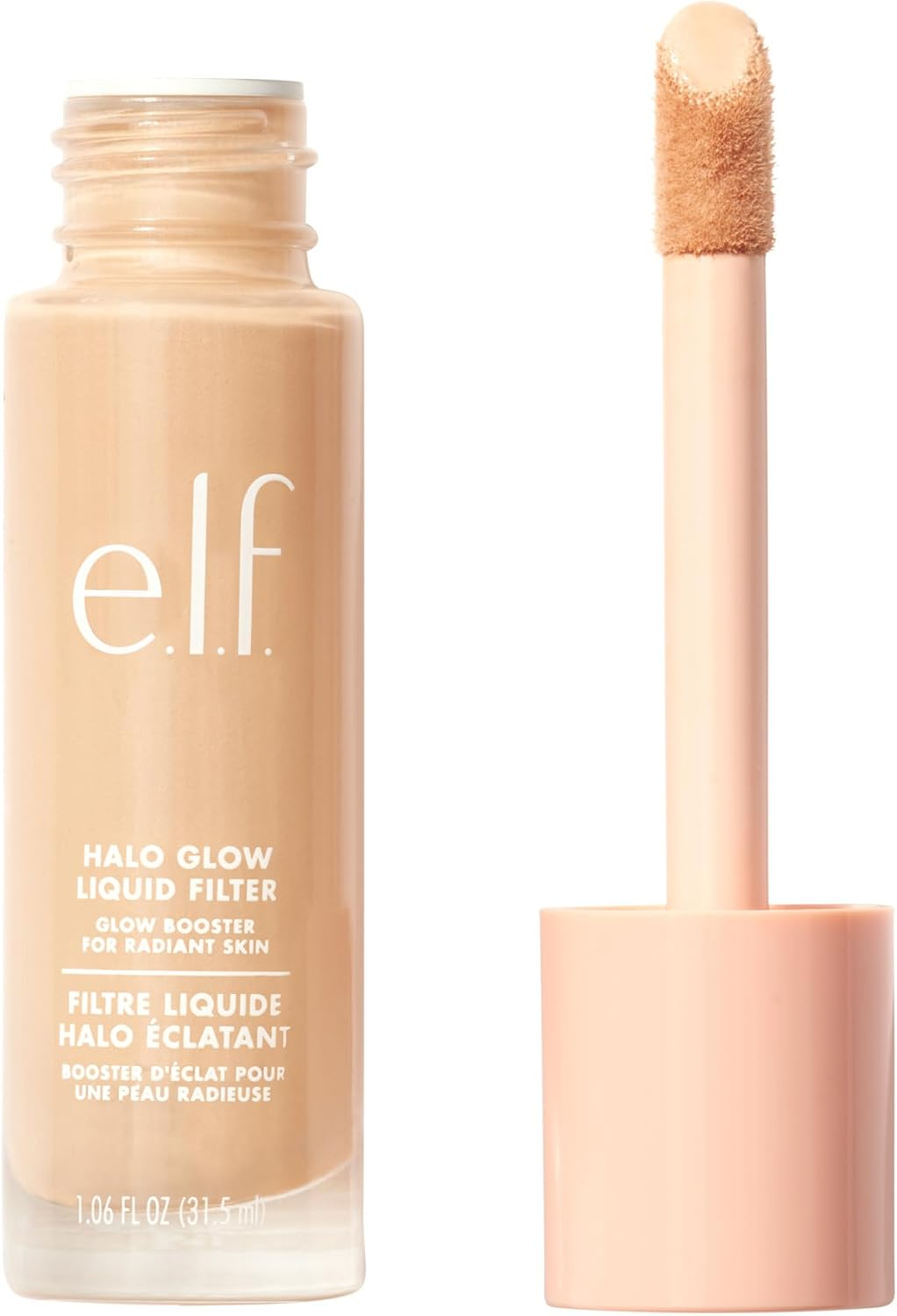 E.L.F. Halo Glow Liquid Filter, Complexion Booster for a Radiant, Soft Focused Look, with Hyaluronic Acid, Vegan and Cruelty Free, 7 Deep/Rich