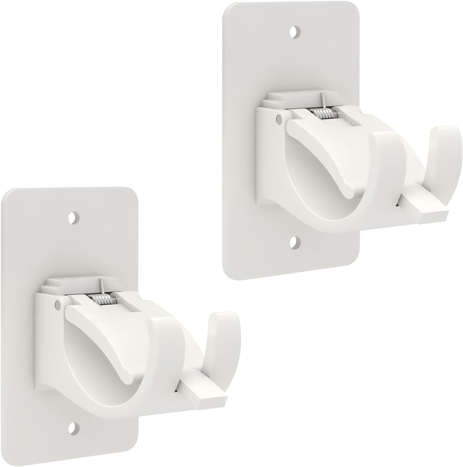 Self-Adhesive Curtain Hooks , Curtain Rod Required, Adjustable Plastic Holders for Rods, with Ceiling Curtain Track image number 6