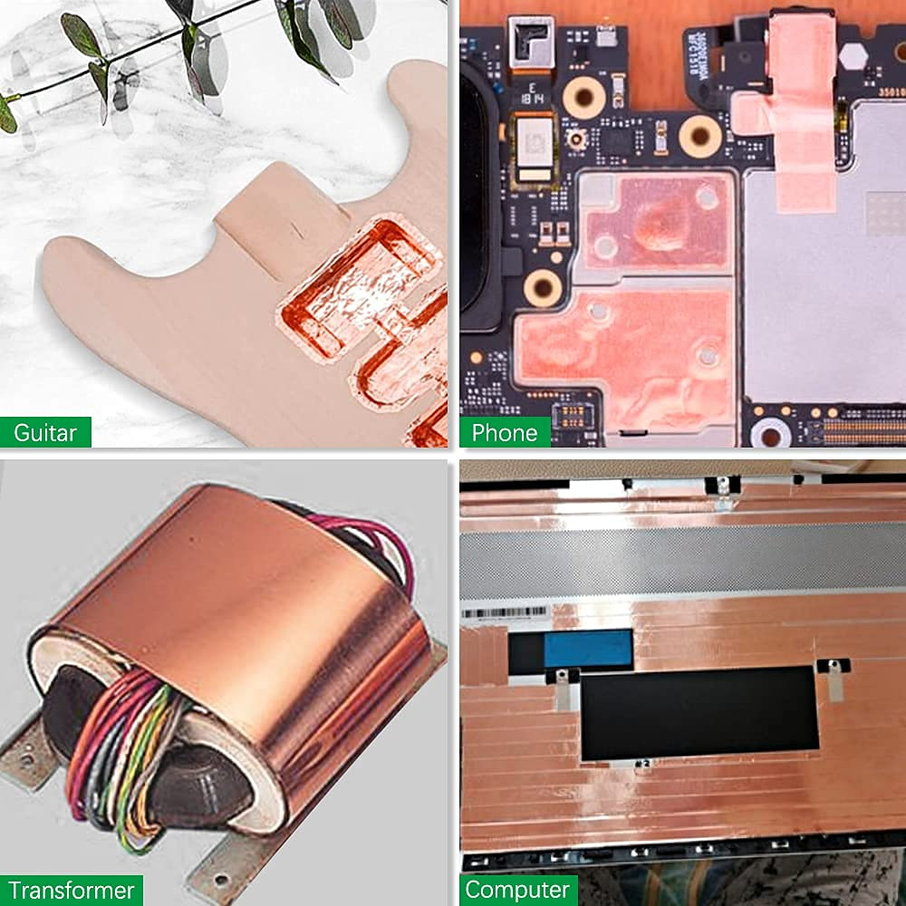 Skycabin Copper Tape 15Mmx25M Double-Sided Conductive Copper Foil Tape for Guitar Bass EMI Shielding,Grounding,Electronics Repair,Art,Diy Craft,Snail Protection,Slug Repellent,Gardening image number 5