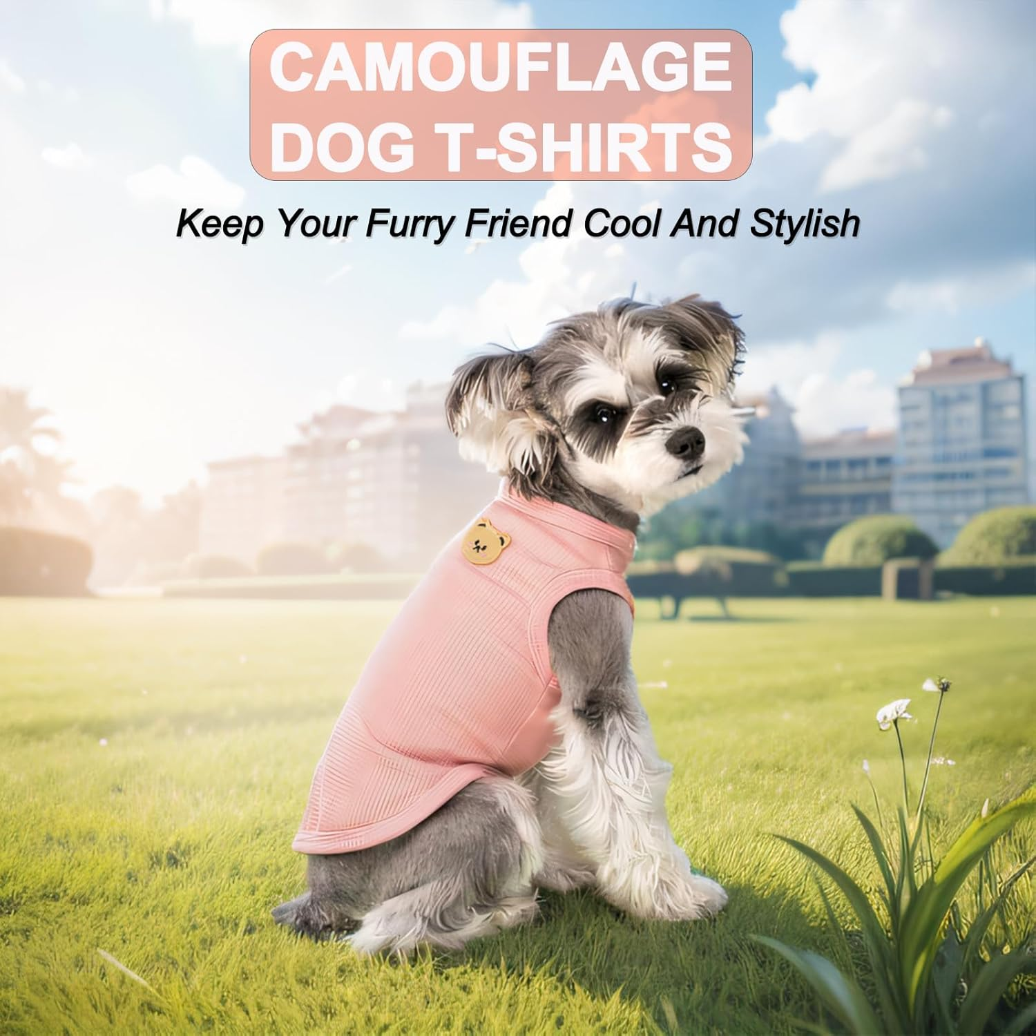 3-Pack Dog Knitted Jumper T-Shirt, Summer Breathable Cotton Shirts, Dog Soft Tank Top, Sleeveless Vest Dog Tee Shirt for Mini Dog, Small Dog and Cat Clothing, Bear XL image number 1