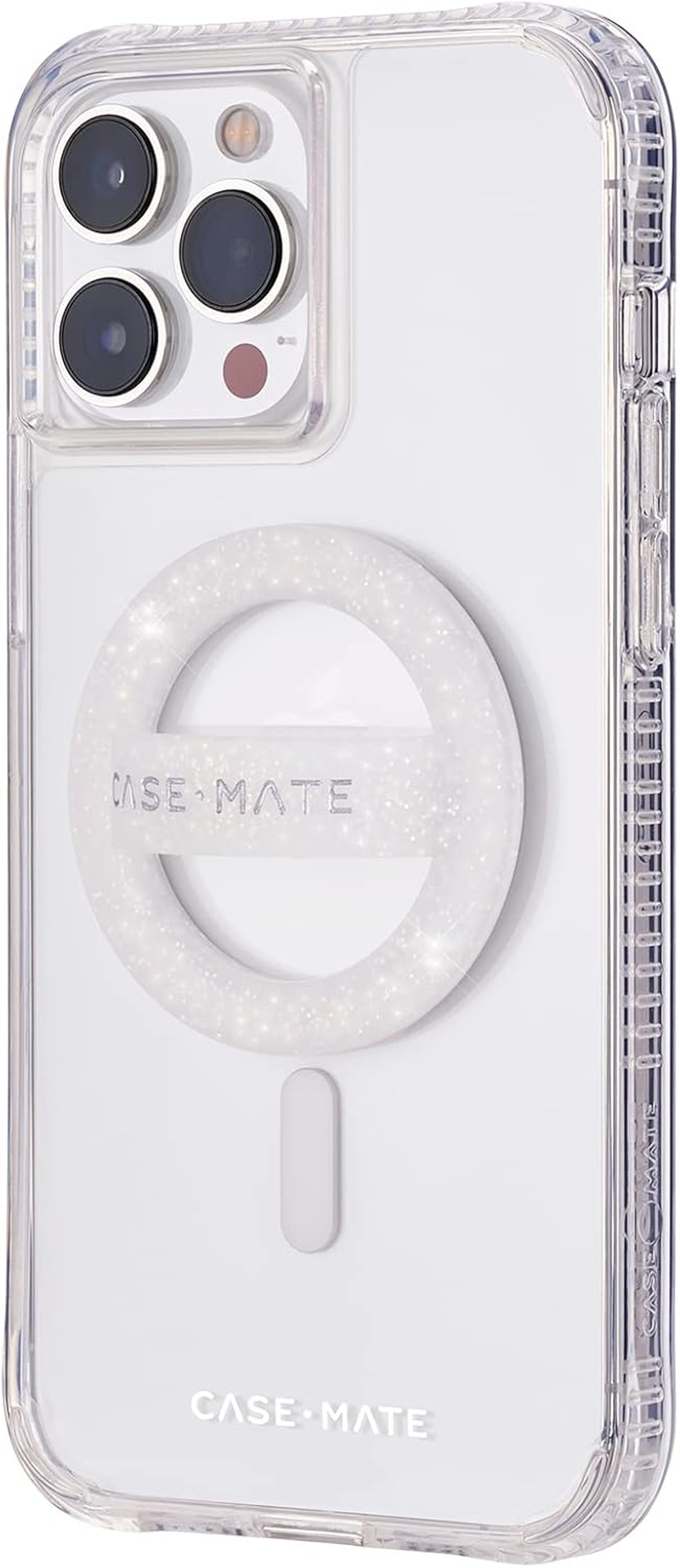 Case-Mate Magnetic Phone Grip (Loop Grip) - Magnetic Phone Ring Holder - Removable Soft Magsafe Iphone Holder - for Iphone 14 Pro Max / 14 Pro / 14 plus / 14/13 Pro Max / 13 Pro / 13/12 - Sparkle - Mother Of Pearl image number 4