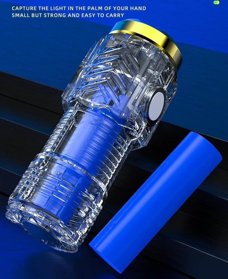 Rechargeable Mini Flashlights,Bright 3 LED Flash Lights, Small EDC Flashlight with Belt Clip, 5 Lighting Modes Portable Rechargeable Flashlights for Camping Home (2, Black) image number 3