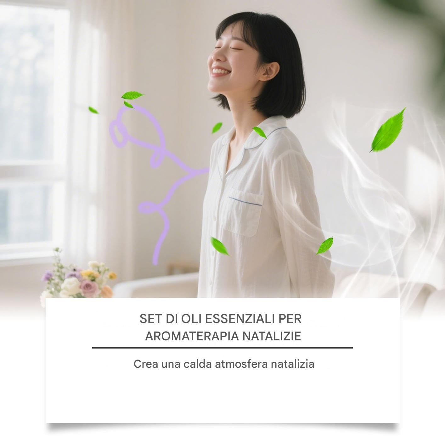 Wezalget Oils for Diffuser, 6 Pieces Set of Aromatherapy Oils Christmas &ndash; Autumn Ambient Perfumer for Purifier Soap Meditation Spa Birthday