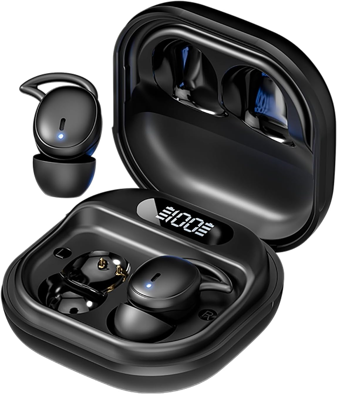 Wireless Sleep Headphones for Side Sleepers, Bluetooth 5.46 Noise Cancelling Sleep Earbuds with Soft Ear Pads, Sleeping Headphones with 20 Hours Battery Life (Black)