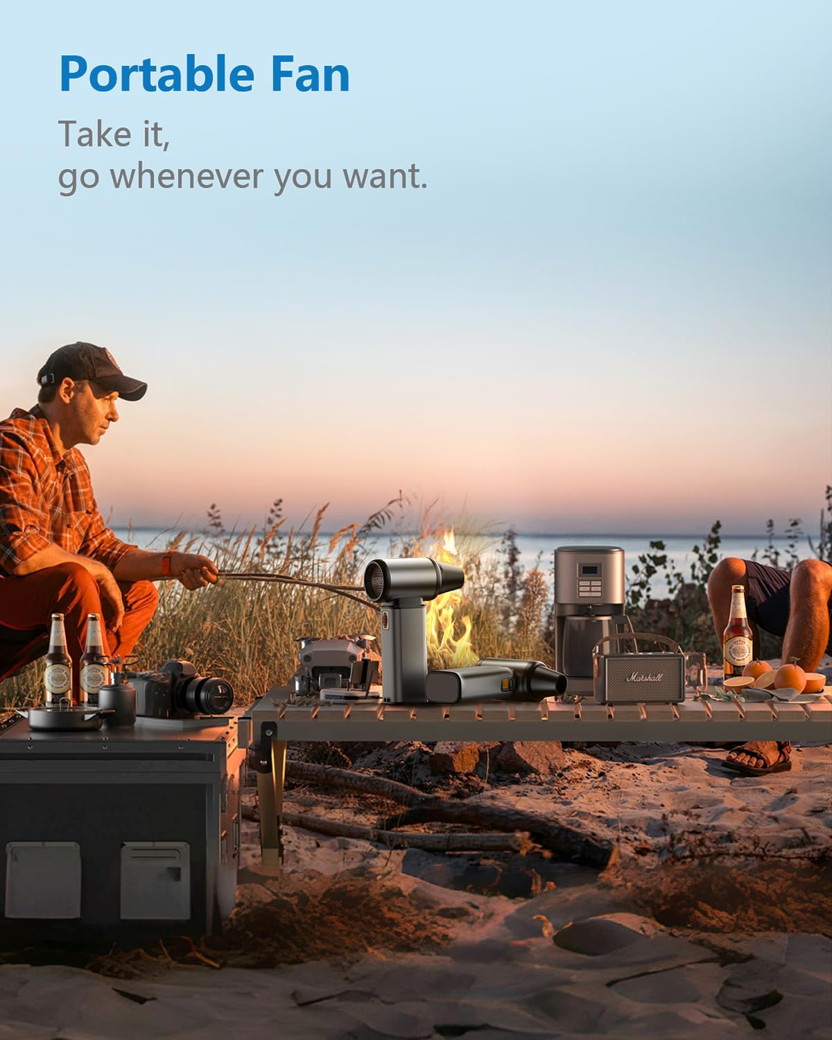 Compressed Air Duster, Super Power Metal Body Electric Air Duster Rechargeable Brushless Motor Durable Blower Stepless Speed Adjustable Dust Blower for Computer Outdoor House Car image number 6