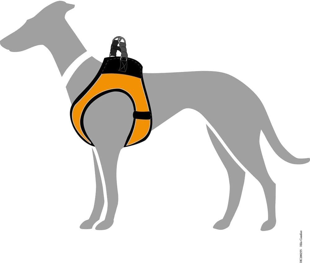 HUNTER Hilo Comfort Harness for Small Dogs, with Mesh Material and Reflective Elements,Orange,Xxl image number 3