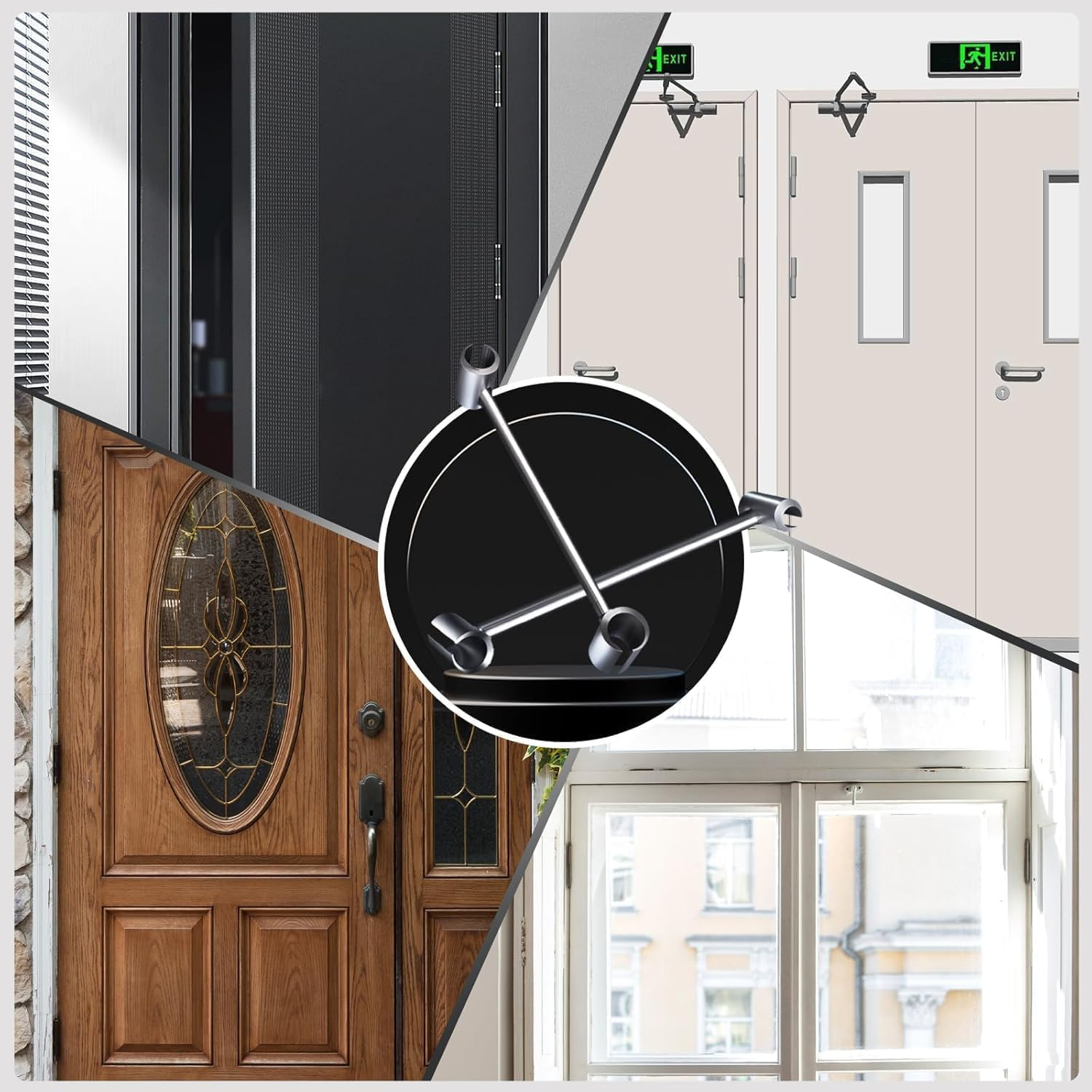 2 PCS Door Hinge Adjustment Tool, Heavy Duty Hinges Gap Adjusting Wrench, Double-Head Door Hinge Repair Spanner, Door Alignment Hand Tool for Flag Hingehinge Wrench for Various Door Hinge Gaps image number 3