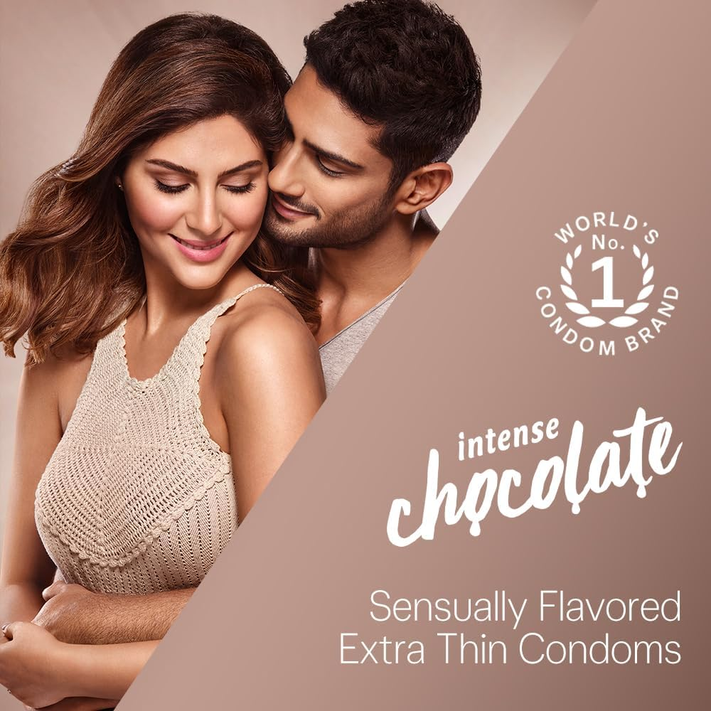 Durex Extra Thin Intense Chocolate Flavoured Condoms for Men - 10S