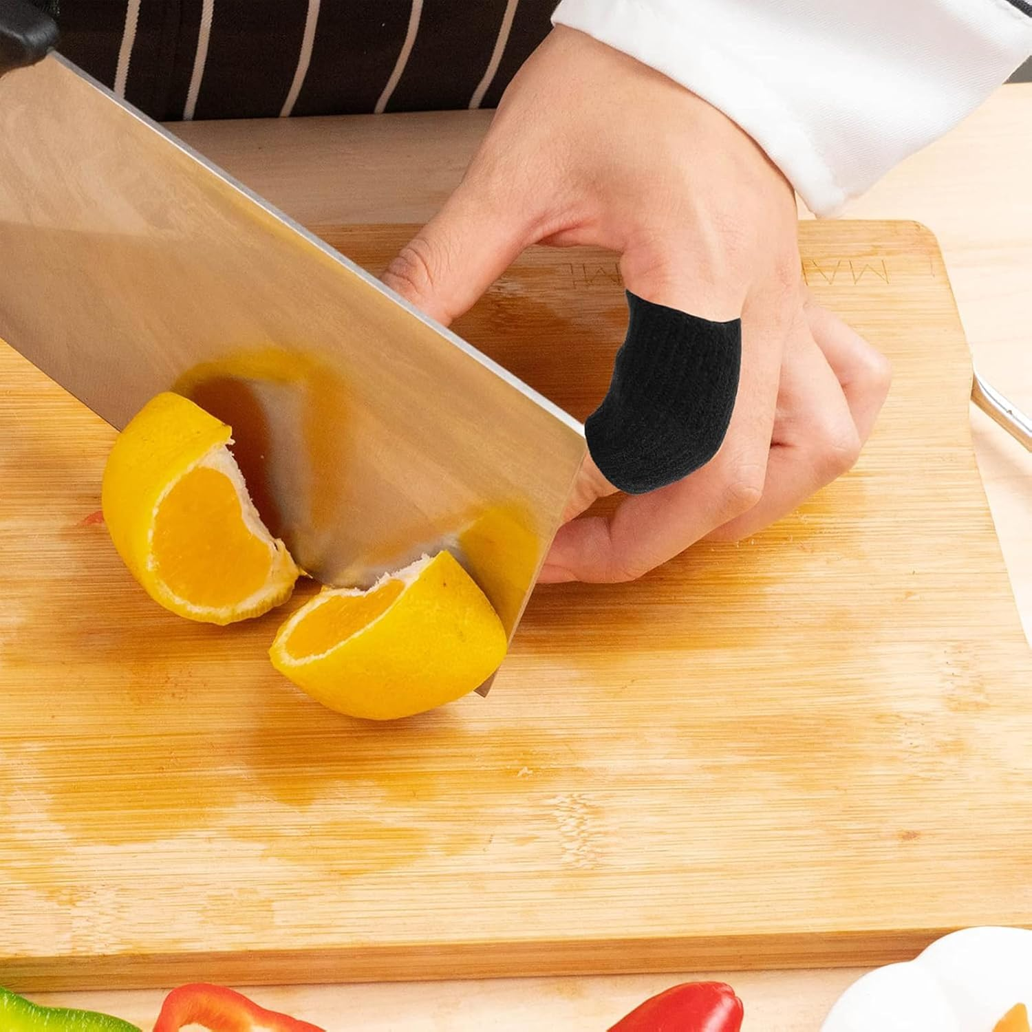 2 Pcs Trigger Finger Splint + 5 Pcs Finger Sleeves Set &ndash; 2 Sizes, Adjustable Compression Brace with Elastic Straps &ndash; Pain Relief & Stabilization for Middle, Ring, Index, Pinky & Thumb &ndash; Black (9 Pieces Total) image number 1