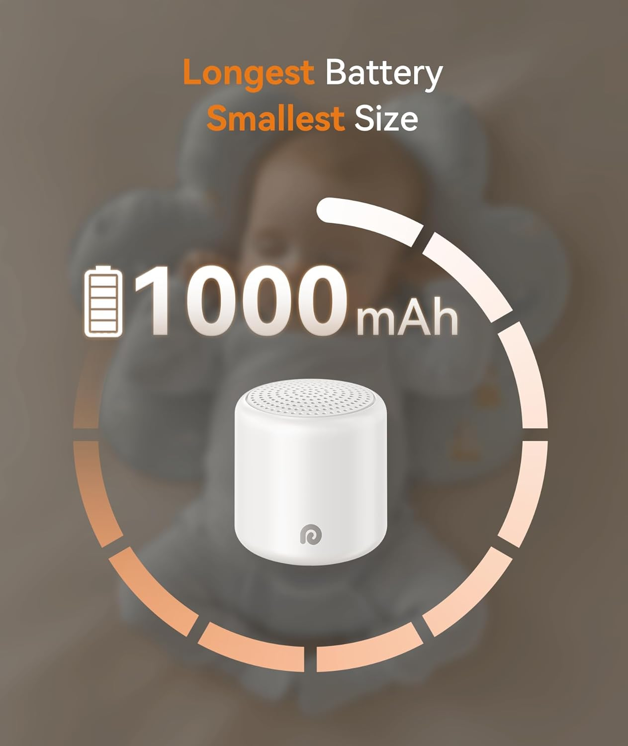 Dreamegg White Noise Machine - Portable Mini Sound Machine for Baby Kid Adult, 16 Soothing Sounds, Memory, Volume Control, Timer, Rechargeable & Pocket Sleeping Sound Machine for Travel Home Gift image number 2