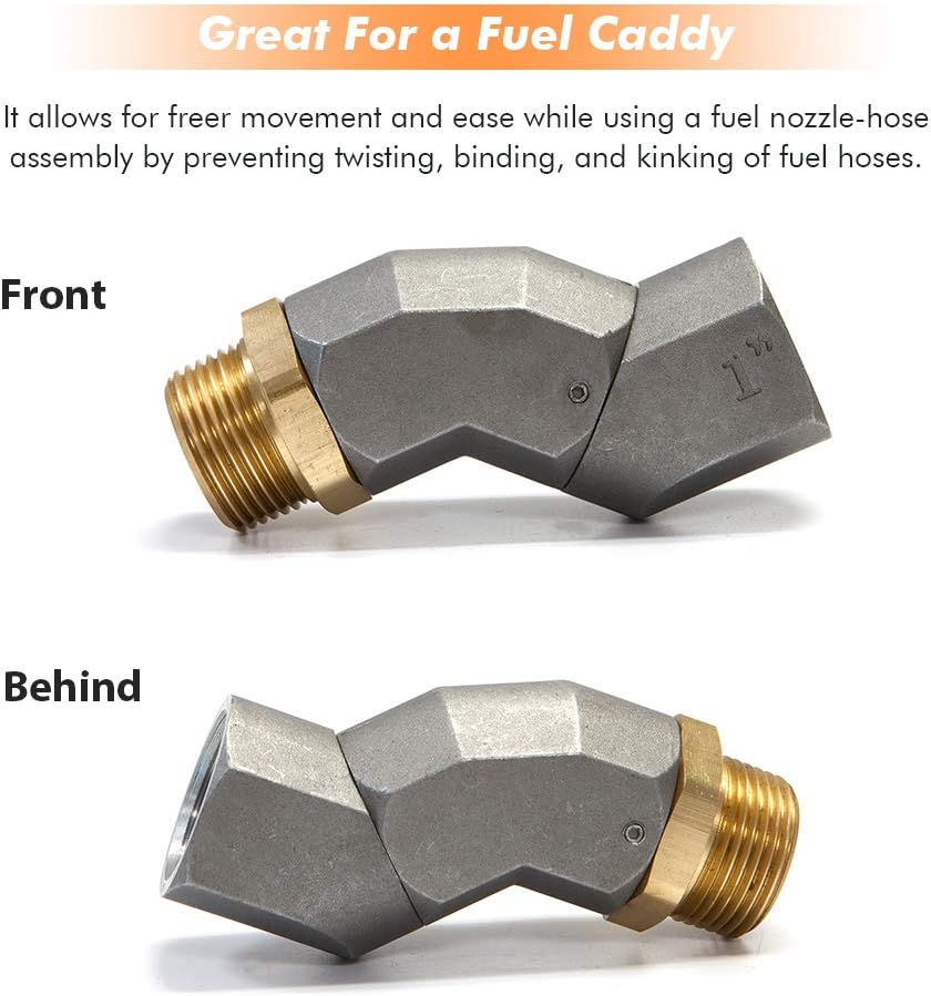 1" Fuel Transfer Hose Swivel 360 Rotating Connector for Fuel Nozzle Multi Plane Fuel Plane Swivel image number 1