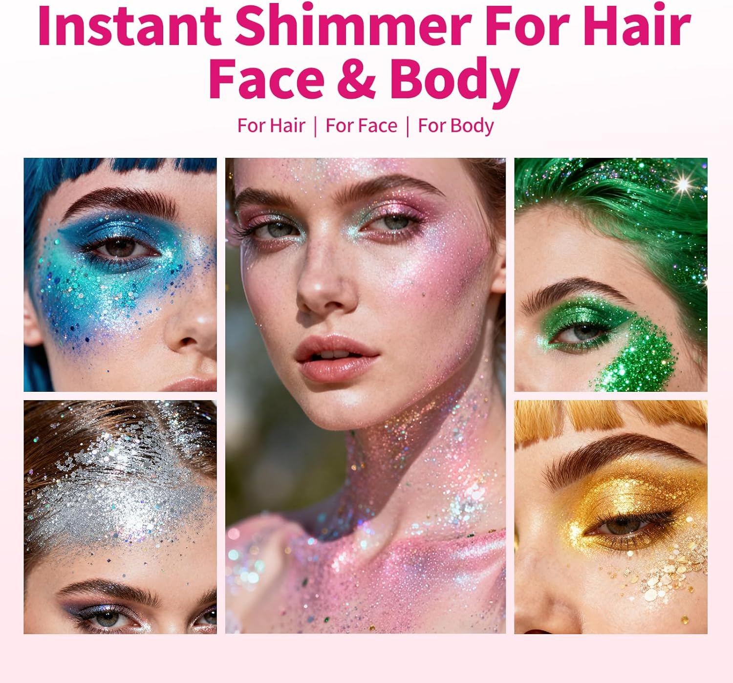 SEVICH Glitter Stick Purple for Face Body Hair,Skin Safe Waterproof Sparkle with No Glue Needed,Easy to Apply and Remove for Parties Festivals Makeup,15G - Blue image number 3