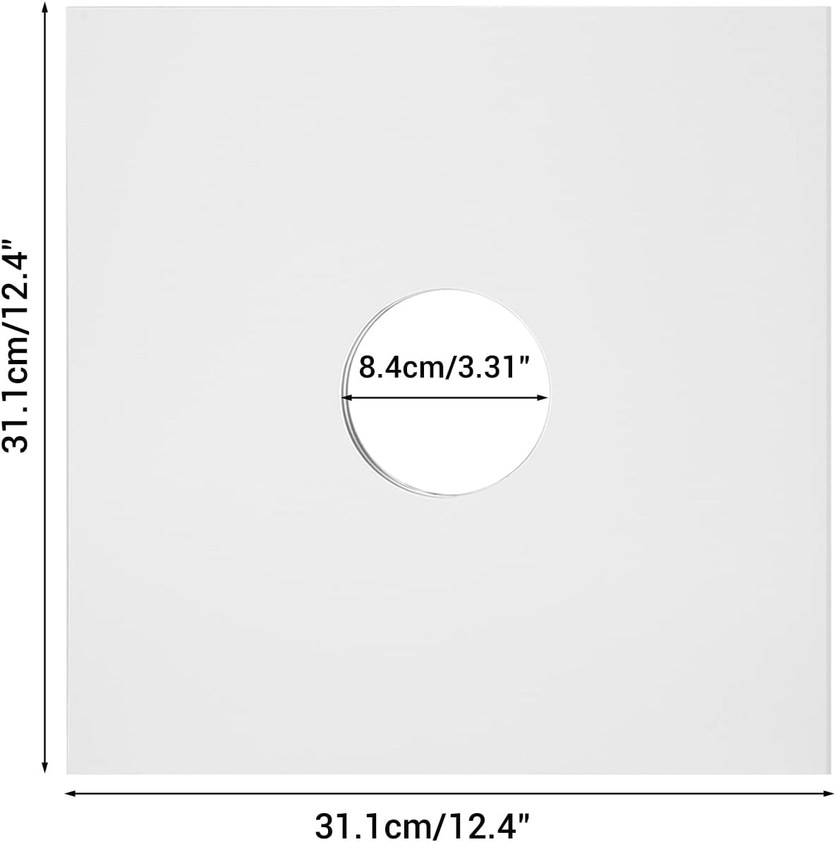 Facmogu 10PCS 12In Vinyl Record Jackets, Thickened 350Gsm Cardboard LP Covers, Acid Free Archival Album Sleeves for 33 RPM Collection Storage - White image number 6