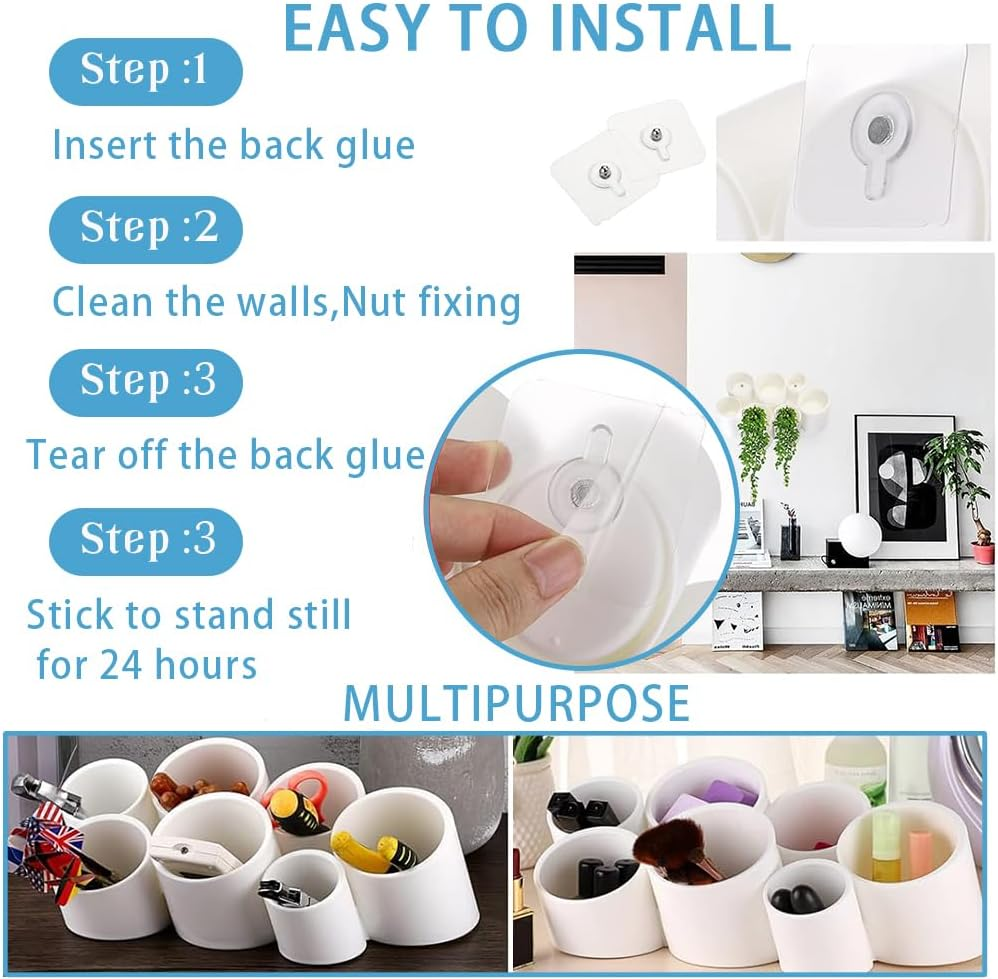 Tiltable Cylindrical Creative Pen Holder, Detachable Desktop Stationery Storage Box, Wall-Mounted Pen Holder, Suitable for Dormitories, Cosmetics, Business Card Holders, Offices, and Study Rooms