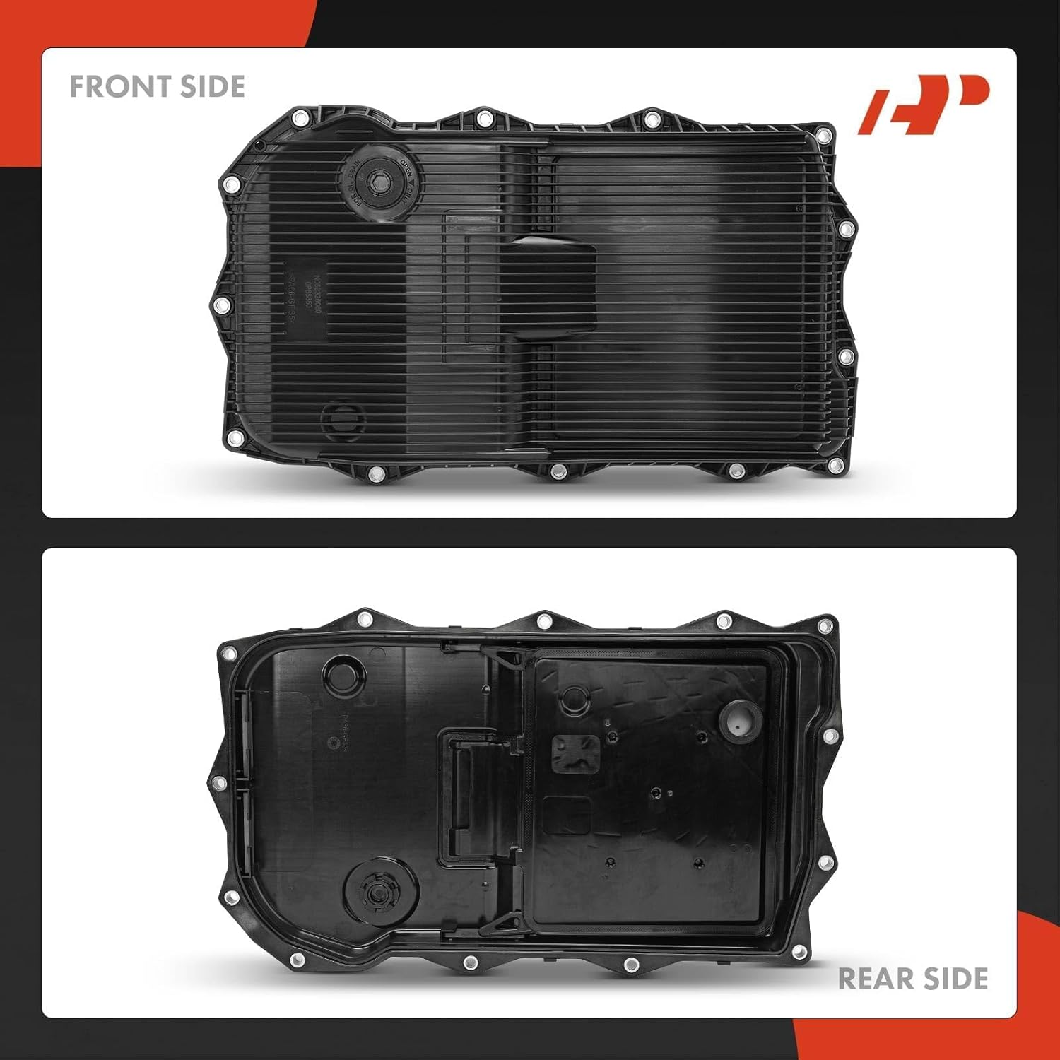 A-Premium Transmission Oil Pan with Gasket & Drain Plug Compatible with Ram 1500 2500 3500 & Jeep Grand Cherokee & Dodge Charger, Challenger, Charger & Chrysler 300, 8-Speed Automatic Transmission image number 5