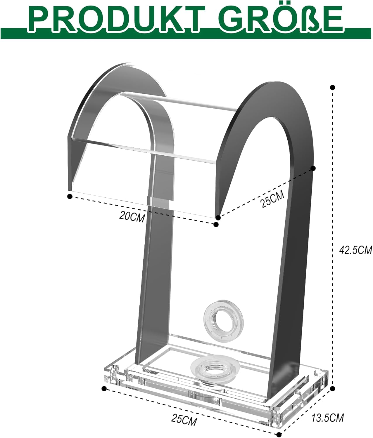 Waterfall Spillway Acrylic Pool Fountain Curved with Accessories, Pond Waterfalls S-Shaped Outdoor Water Spillway Fountains Kit for Garden Patio Swimming Pool Decoration-42Cm Height image number 3