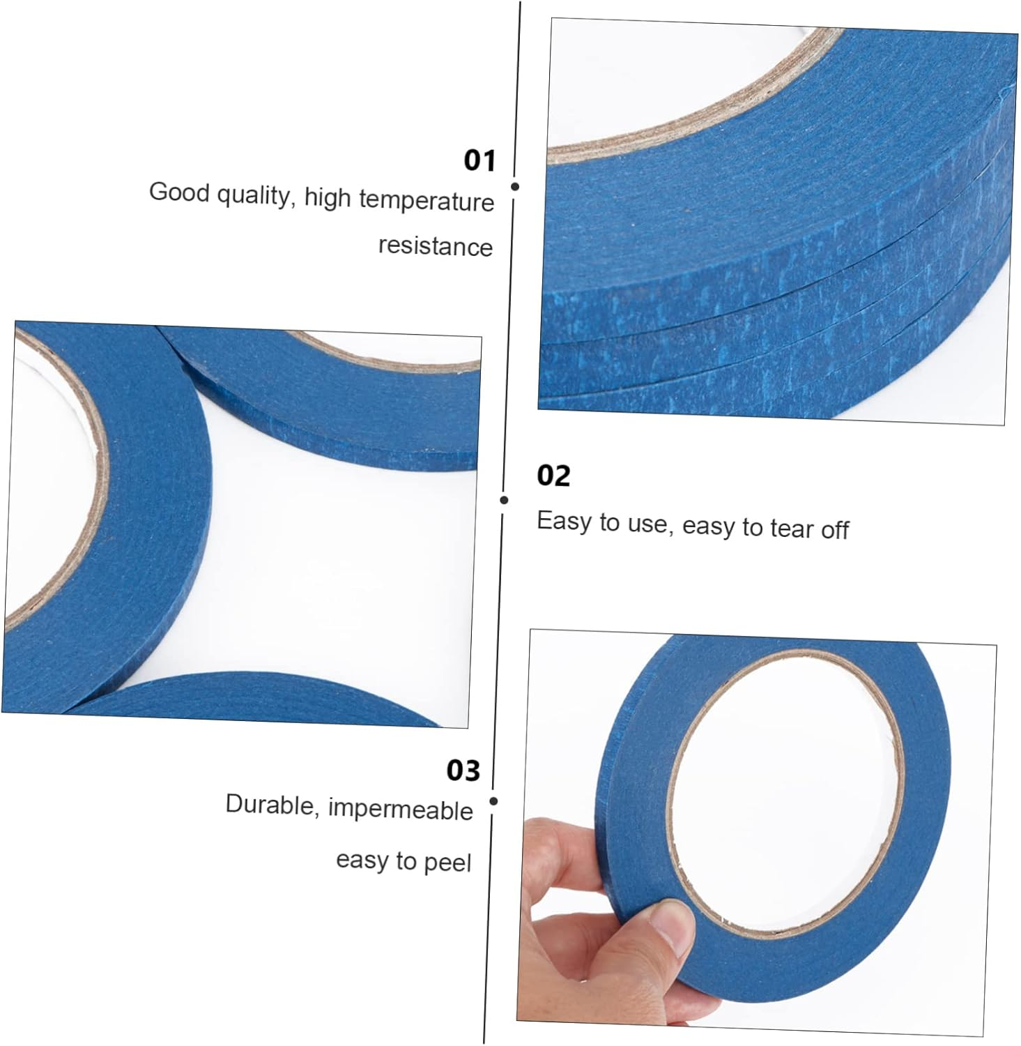 4Pcs Heat-Resistant Tape Paper for Car Tape Adhesive Paper Use for Printing and High-Temperature Applications Included image number 4