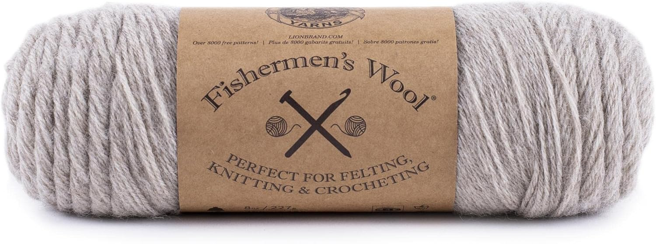 Lion Brand Yarn 150-123E Fishermen'S Wool Yarn, Oatmeal