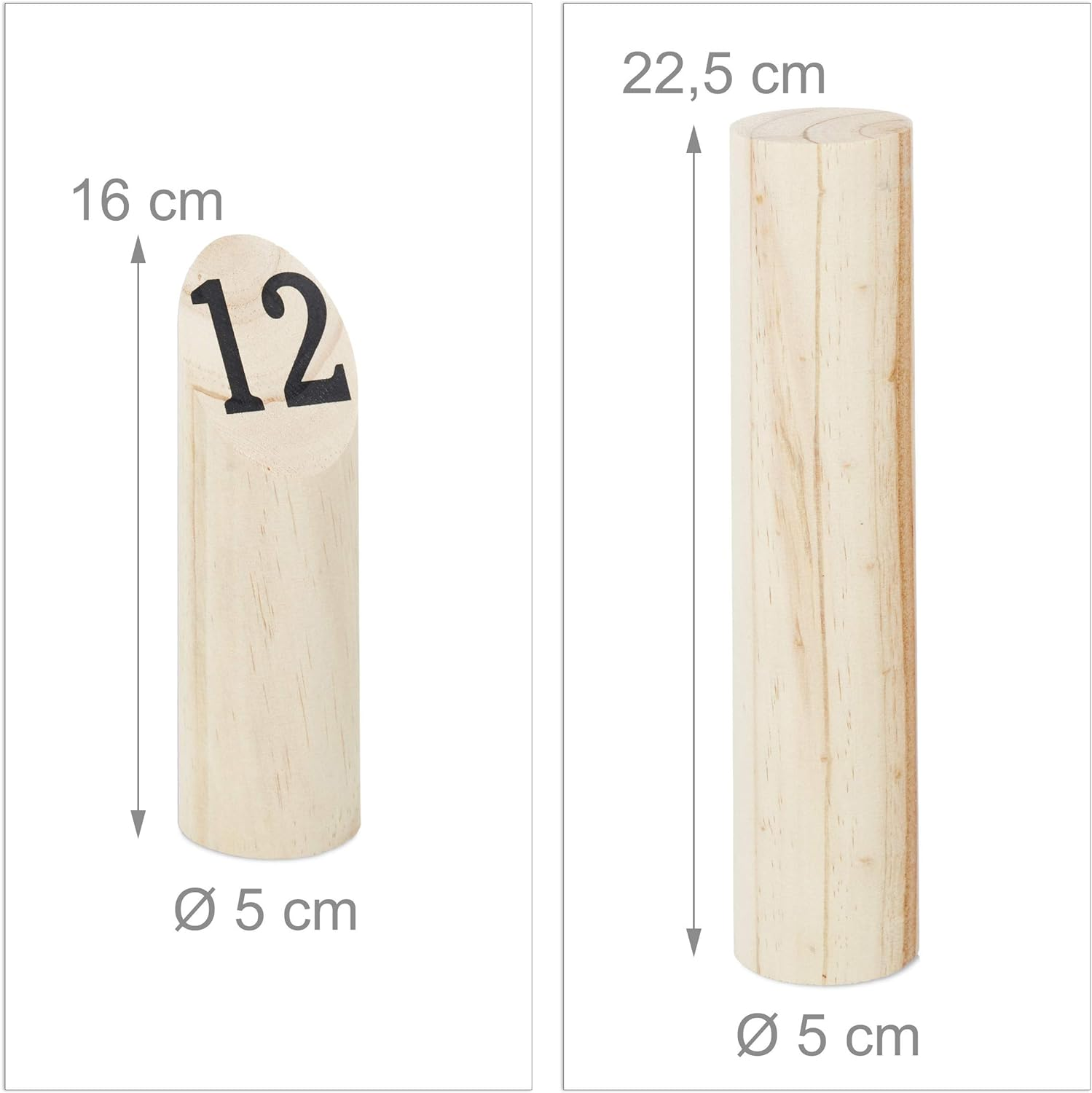 Relaxdays Kubb Viking Game, Finnish Tossing Game, Natural Wood, Outdoor Game, Adults & Children image number 5