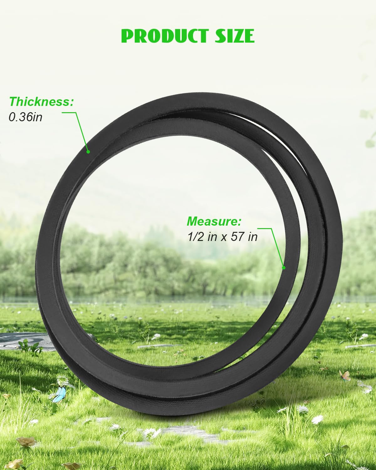 07200718 Drive Belt Fit for Gravely ZTX 52 Stealth ZTX/ZTX 42, Fit for Ariens Ikon-Xd42 52 60/52 Limited Edition/Ikon-X 42 52, 1/2'' X 57'' V-Belt image number 1